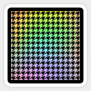 Rainbow Houndstooth Sticker